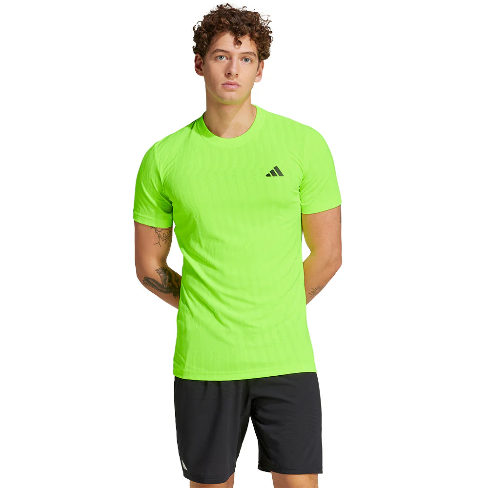 adidas Men's Freelift Tee - Lucid Lemon - Image 2