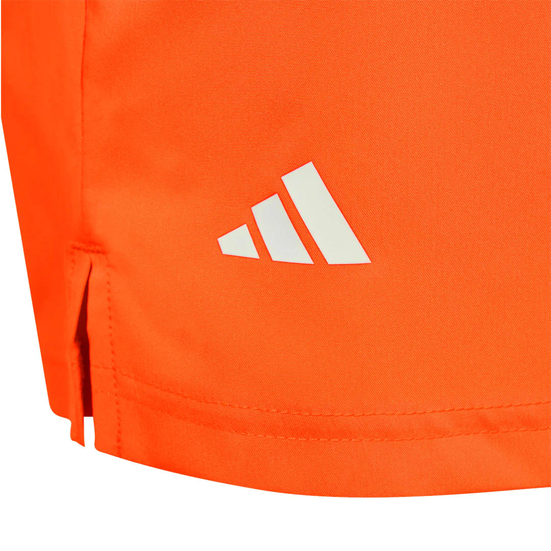 adidas Boy's Club 3 Stripe Short - Pure Orange - Image 4