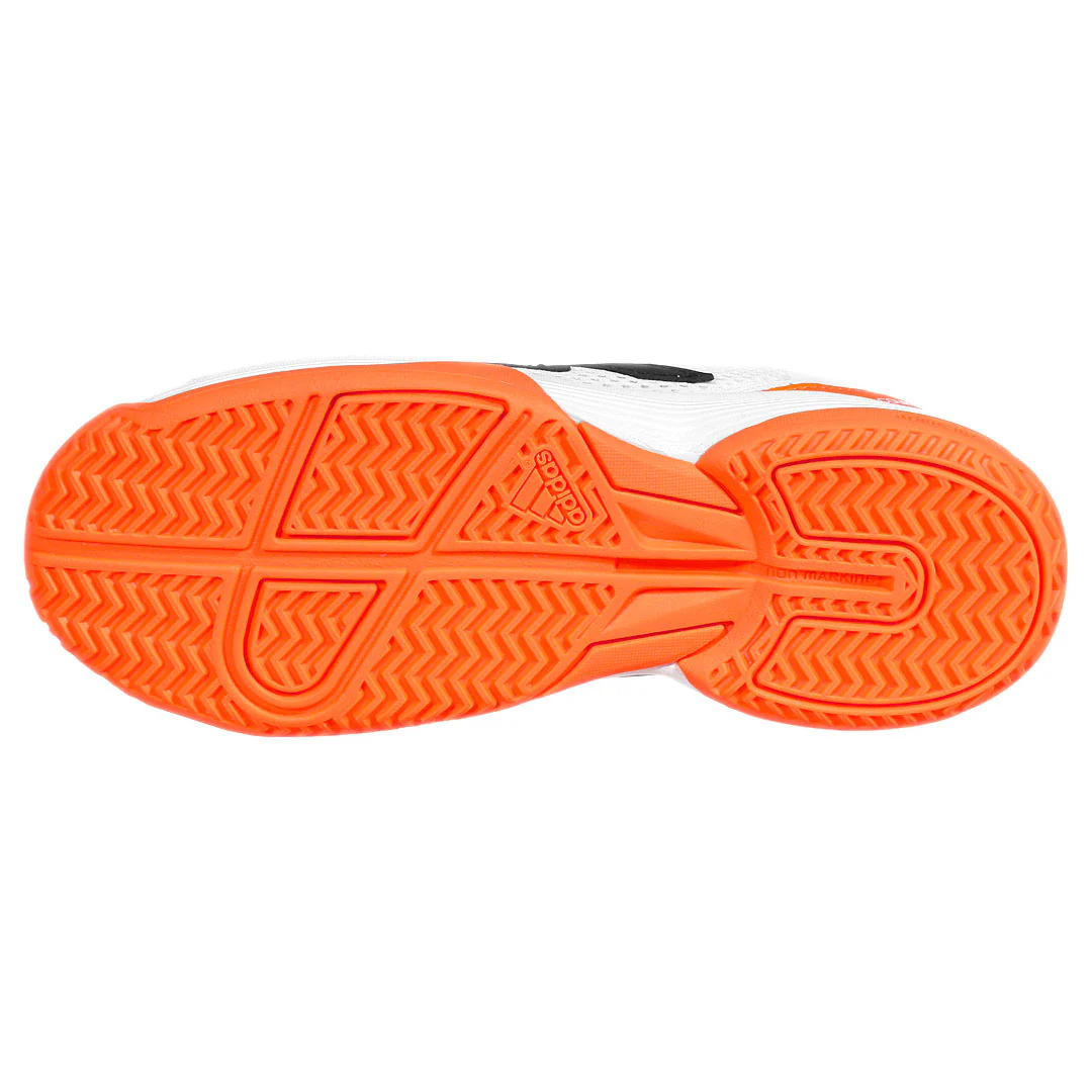adidas Junior Courtflash K - Cloud White/Lucid Orange - Image 3