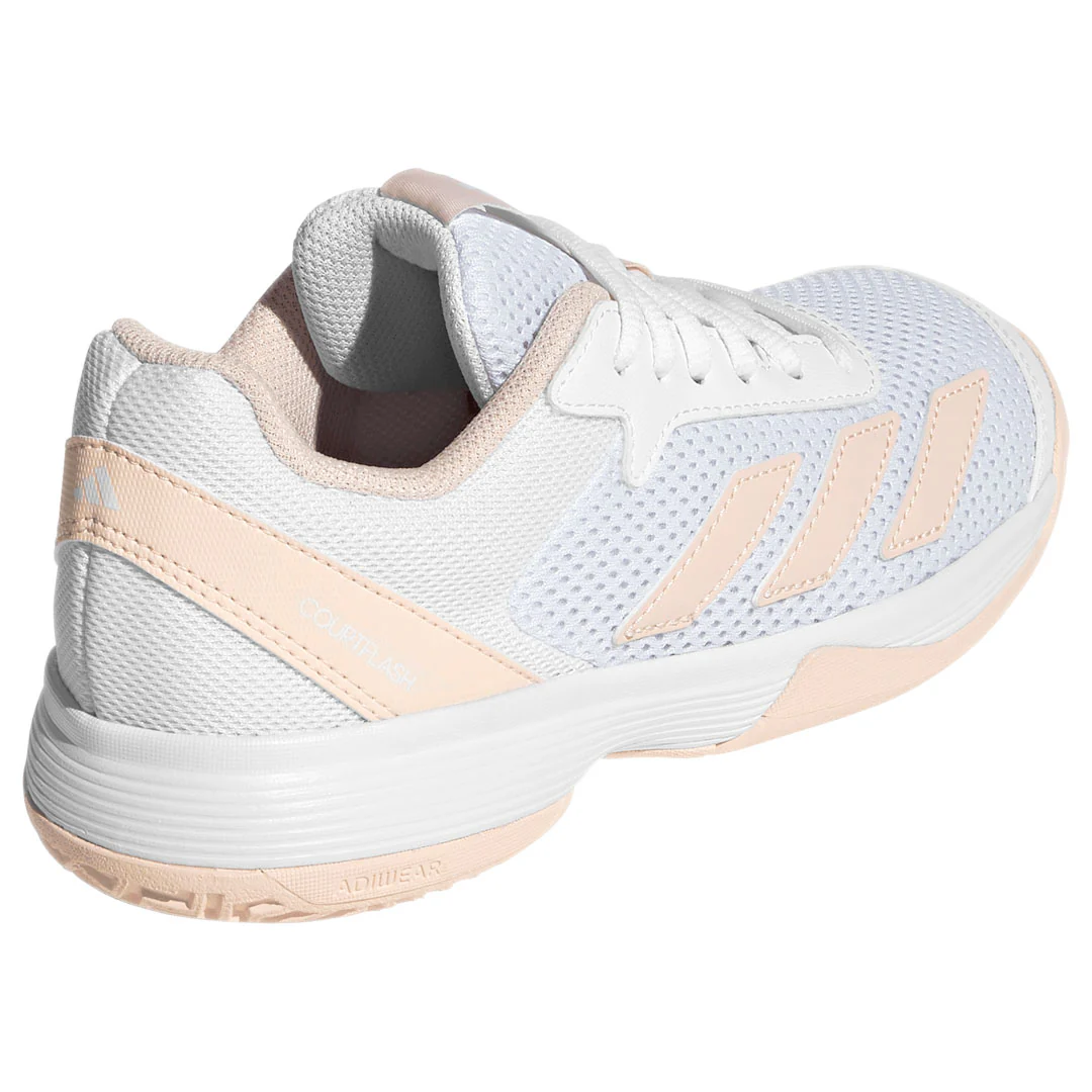 adidas Junior Courtflash K - White/Wonder Quartz - Image 4