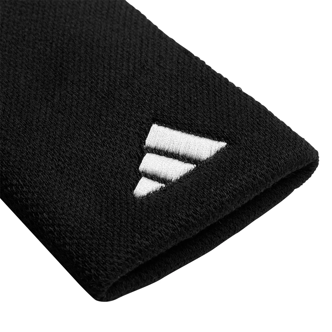 adidas Large Tennis Wristband - Black/White - Image 3