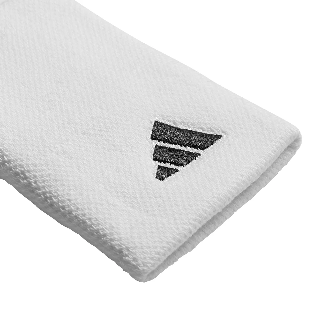 adidas Large Tennis Wristband - White/Black - Image 3