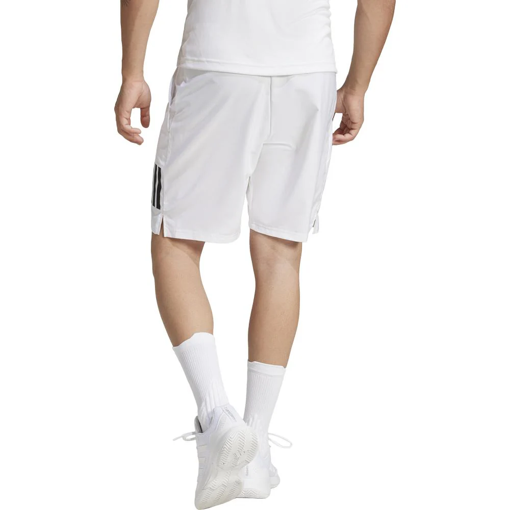adidas Men's Club 3 Stripe 7" Short - White/Black - Image 3