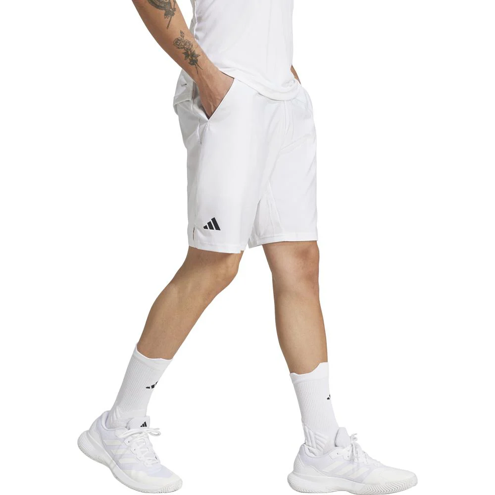 adidas Men's Club 3 Stripe 7" Short - White/Black - Image 4