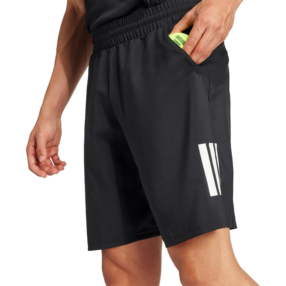 adidas Men's Club 3 Stripe 9" Short - Black - Image 5