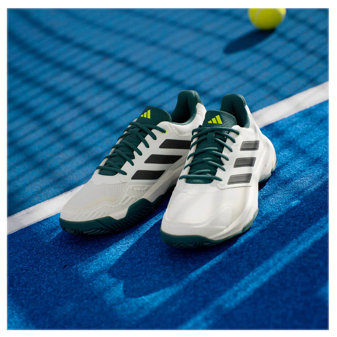 adidas Men's CourtJam Control 3 - Off White/Aurora Ivy - Image 4