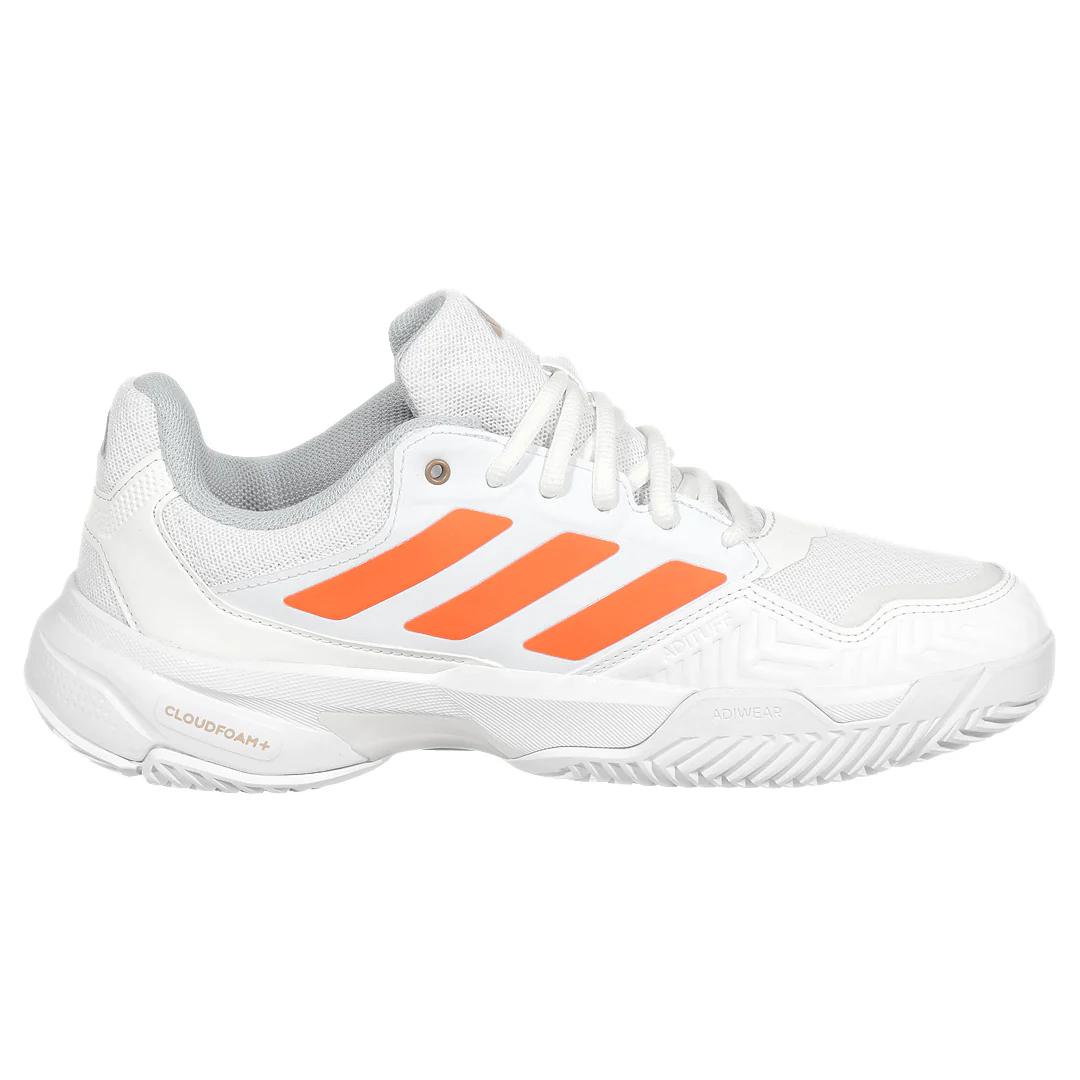 adidas Women's CourtJam Control 3 - Cloud White/Beam Orange - Image 2