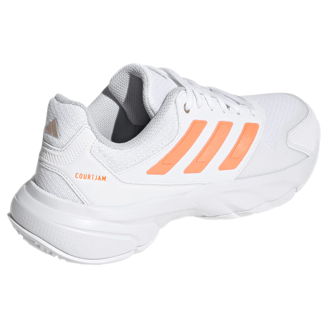 adidas Women's CourtJam Control 3 - Cloud White/Beam Orange - Image 4