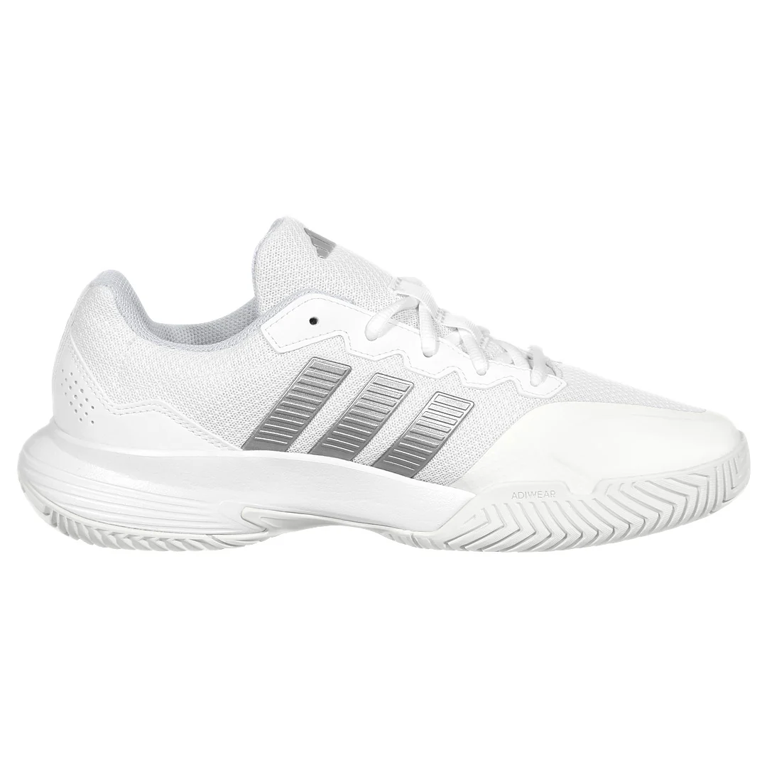 adidas Women's GameCourt 2 - Cloud White/Silver Metallic - Image 2