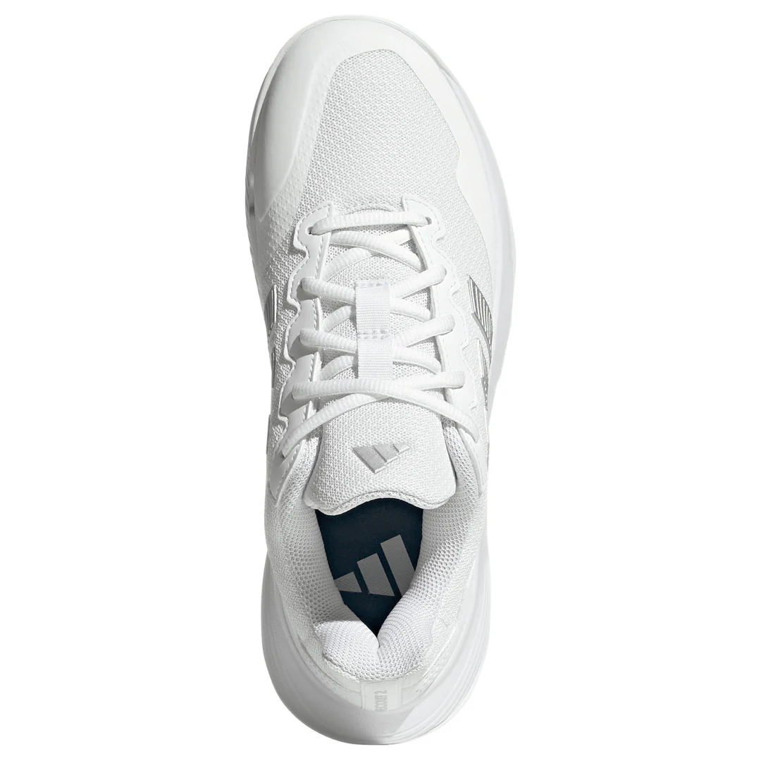adidas Women's GameCourt 2 - Cloud White/Silver Metallic - Image 5