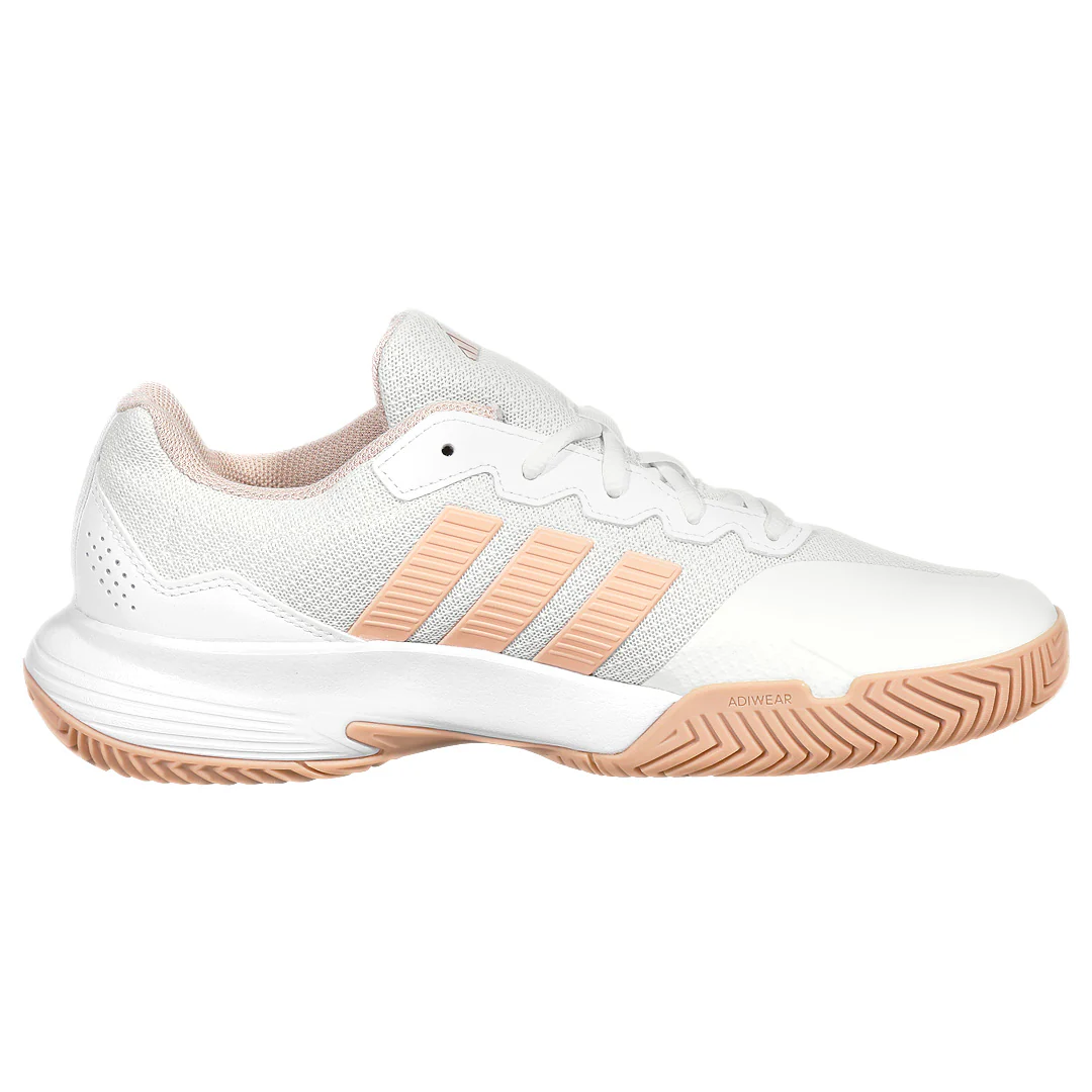 adidas Women's GameCourt 2 - White/Blush Pink - Image 2