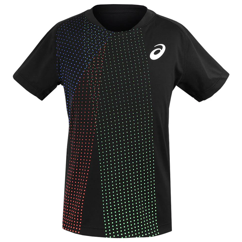Asics Boys Tennis Graphic SS Top - Performance Black