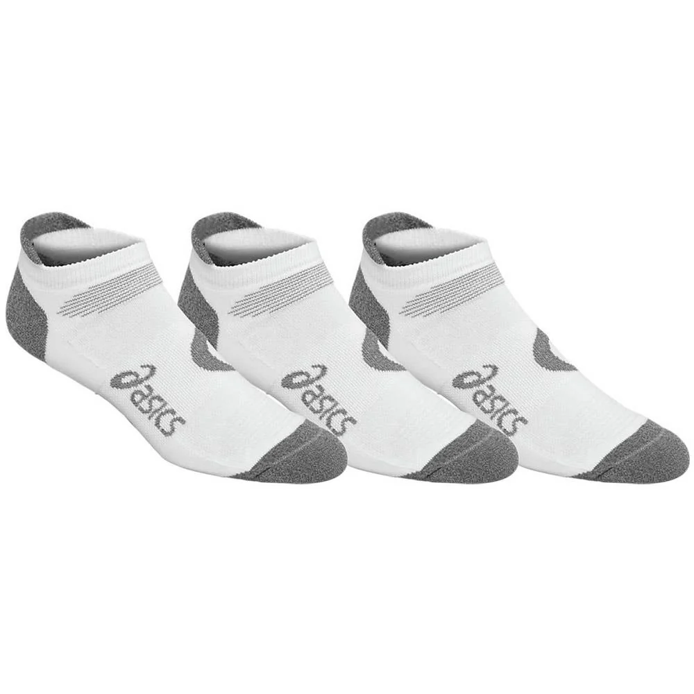 Asics Intensity Tab 3 Pack Socks - White/Grey