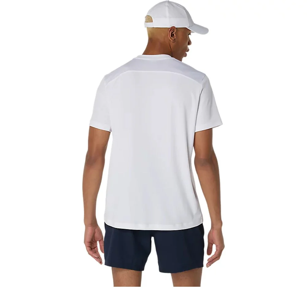 Asics Men's Court Short Sleeve Tee - Brilliant White - Image 3