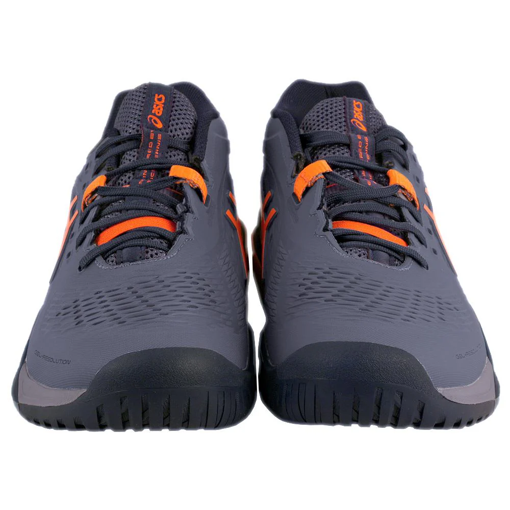 Asics Men's Gel-Resolution X - 2E Width - Greyish Purple/Nova Orange - Image 4