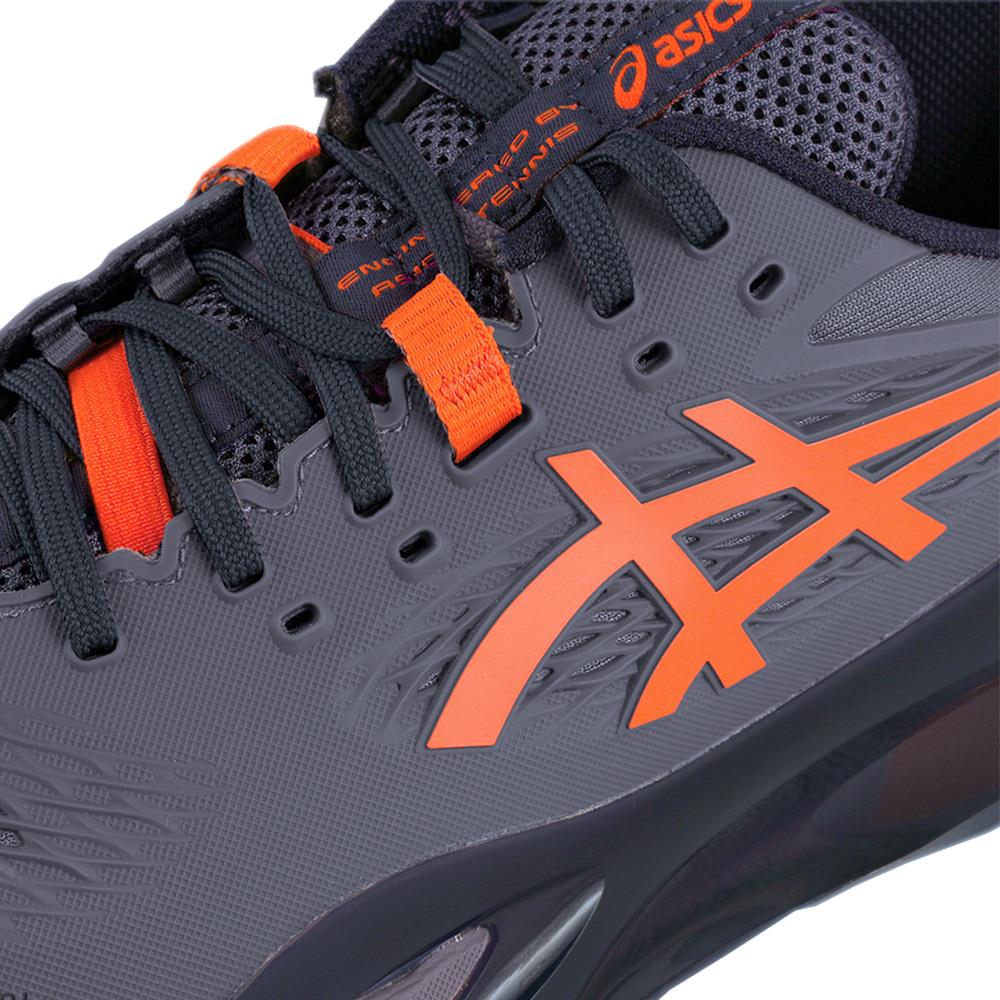 Asics Men's Gel-Resolution X - 2E Width - Greyish Purple/Nova Orange - Image 6