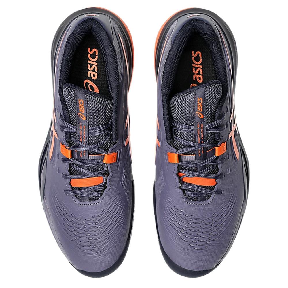 Asics Men's Gel-Resolution X - Clay - Greyish Purple/Nova Orange - Image 4