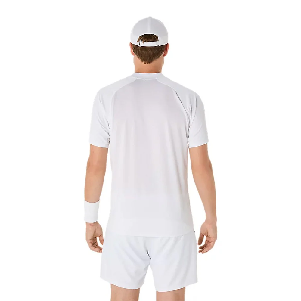 Asics Men's Match Actibreeze Polo - Brilliant White - Image 3