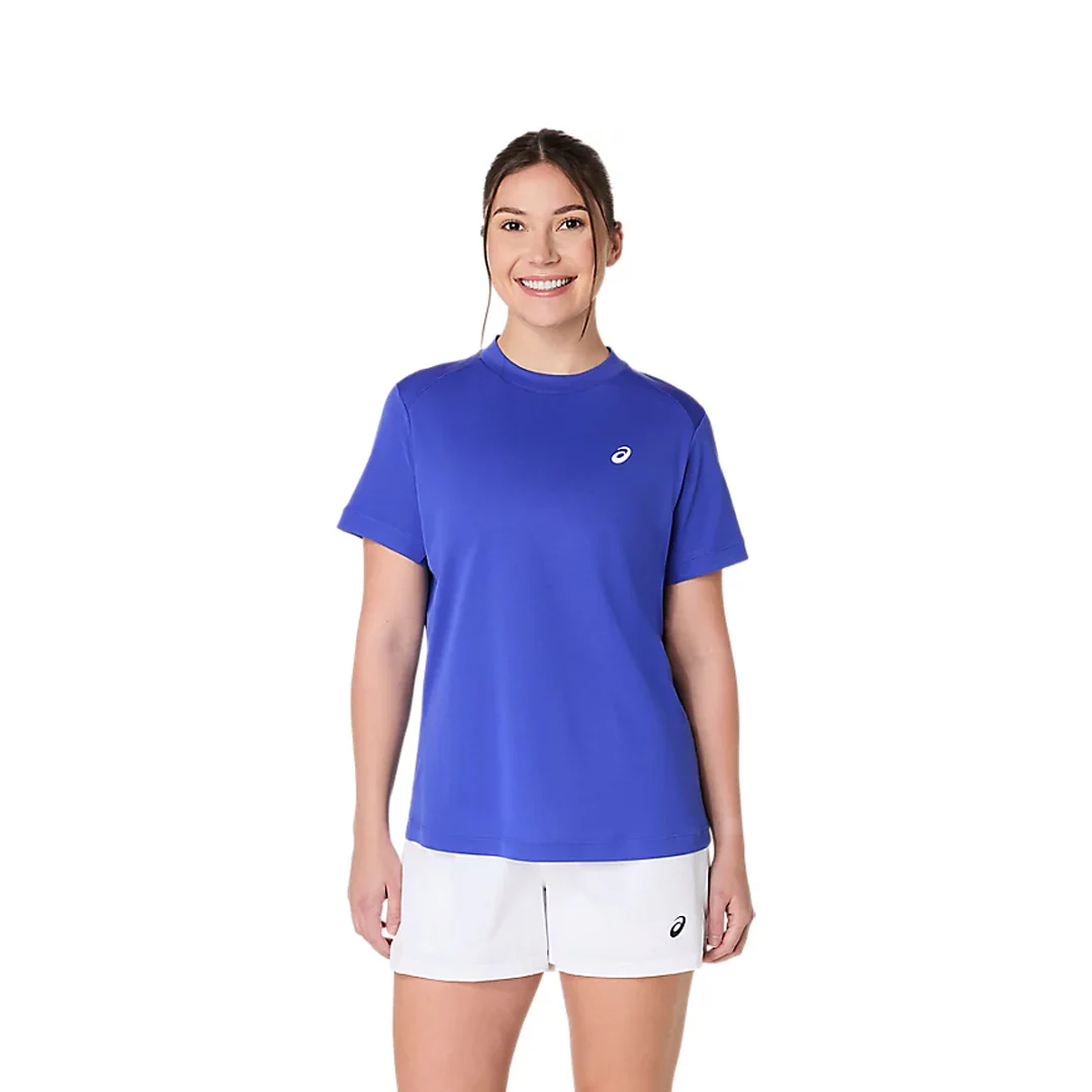 Asics Women's Court Short Sleeve Tee - Dark Cobalt - Image 3