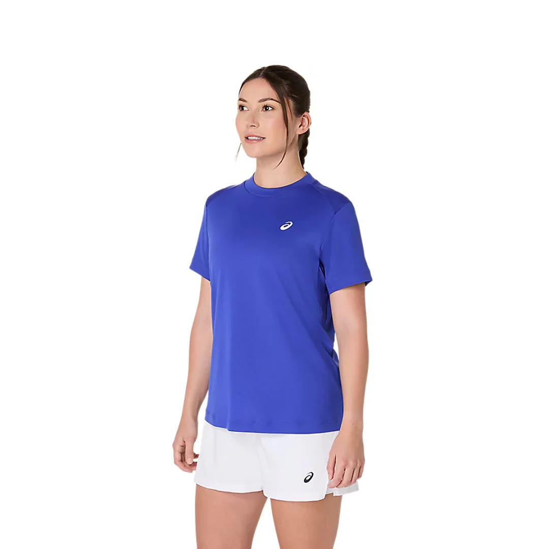 Asics Women's Court Short Sleeve Tee - Dark Cobalt - Image 5