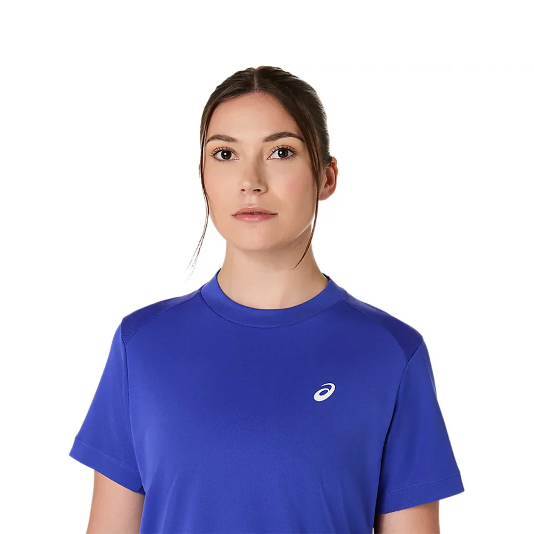Asics Women's Court Short Sleeve Tee - Dark Cobalt - Image 6
