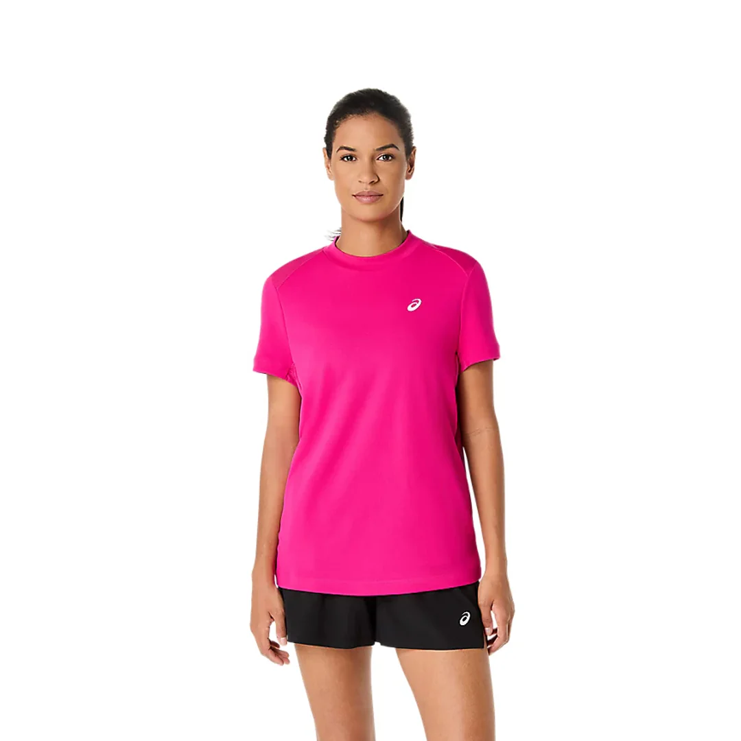 Asics Women's Court Short Sleeve Tee - Rave Pink - Image 3