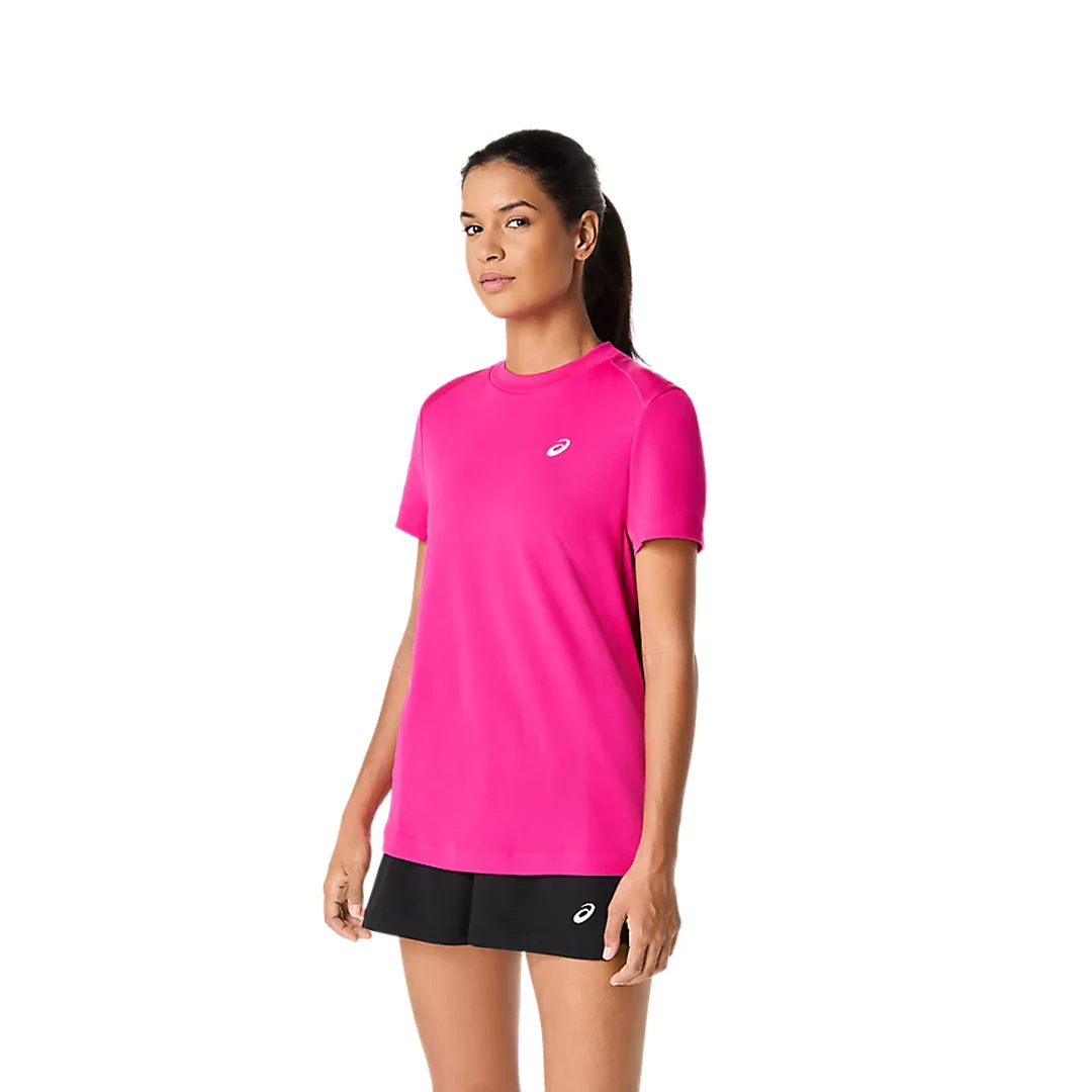 Asics Women's Court Short Sleeve Tee - Rave Pink - Image 5