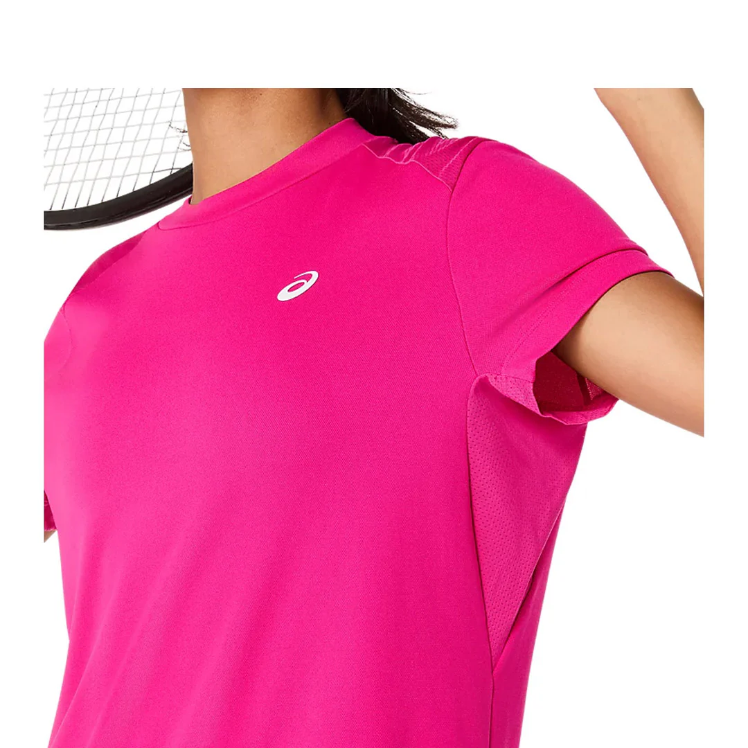 Asics Women's Court Short Sleeve Tee - Rave Pink - Image 7