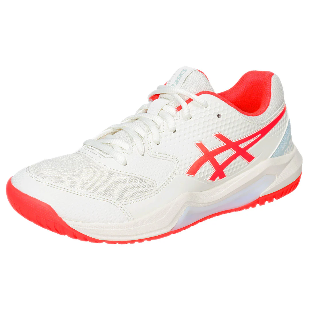 Asics Women's Gel-Dedicate 8 - Pickleball - Cream/Flash Red