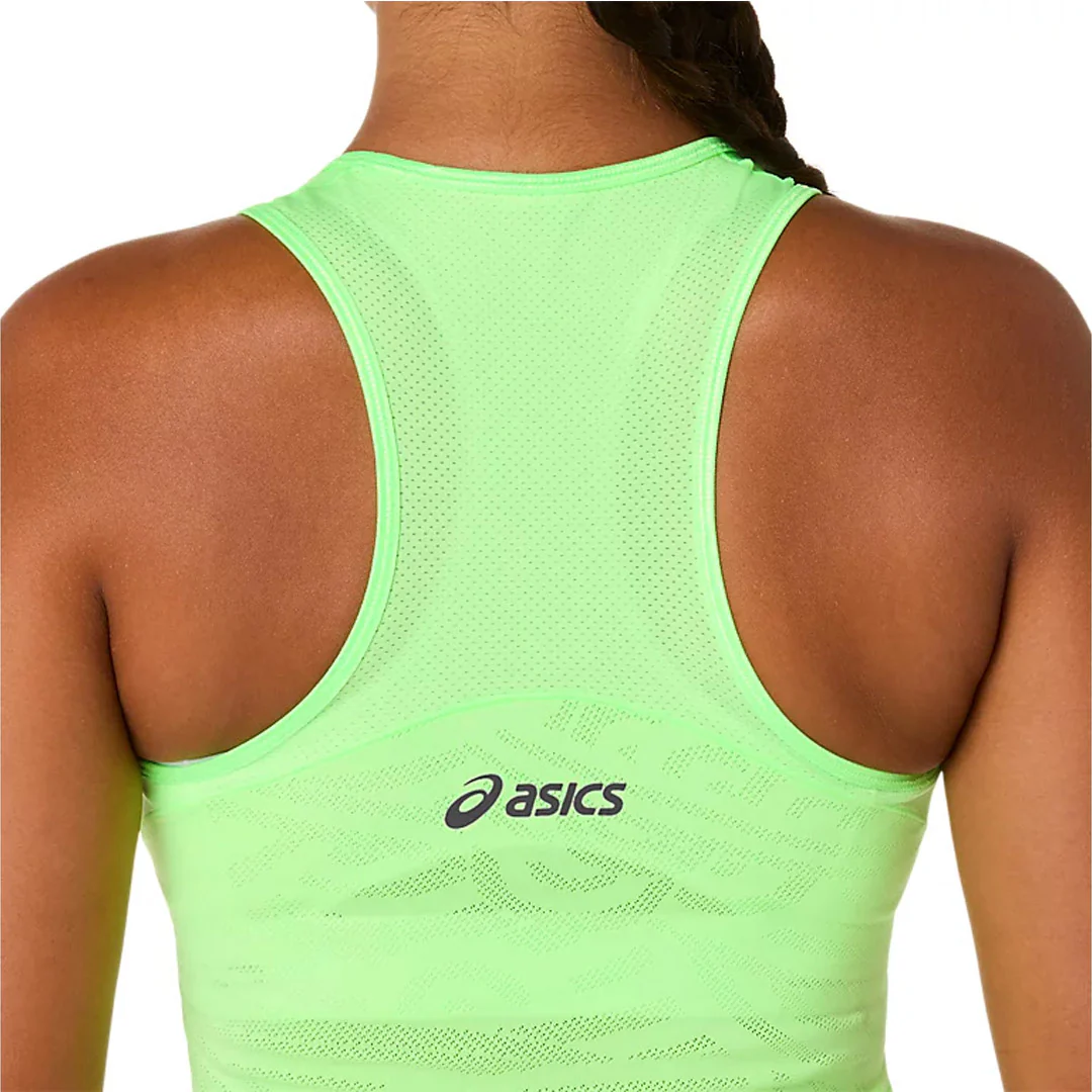 Asics Women's Match Jacquard Crop Top - Illuminate Green - Image 6