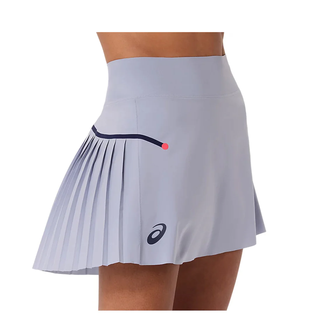 Asics Women's Match Pleated Skort - Grey Blue - Image 6