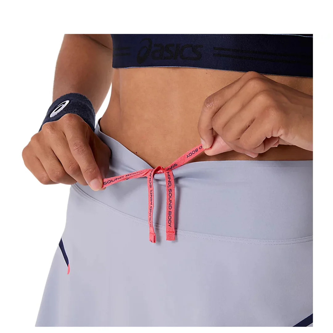 Asics Women's Match Pleated Skort - Grey Blue - Image 7