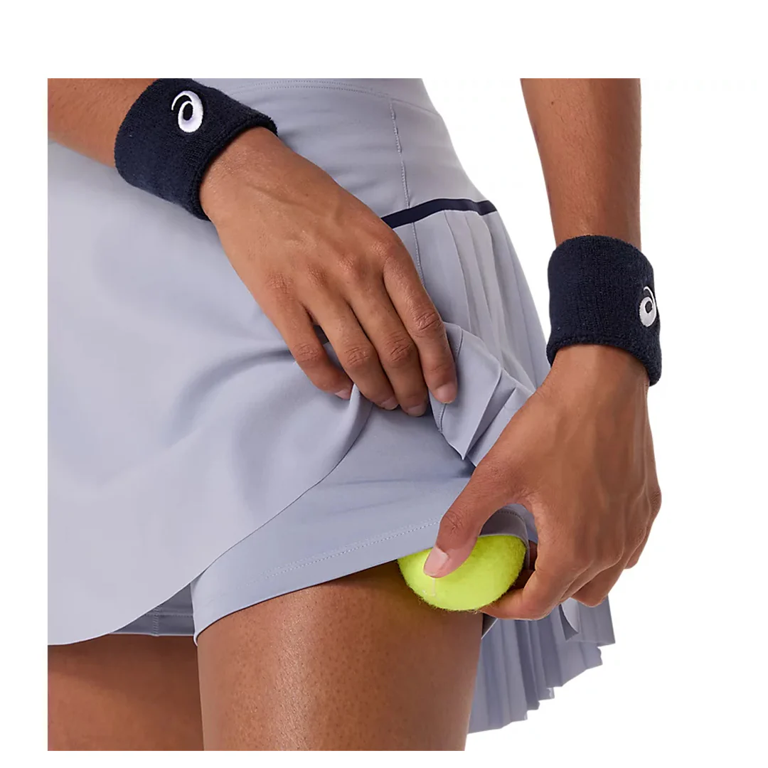 Asics Women's Match Pleated Skort - Grey Blue - Image 8