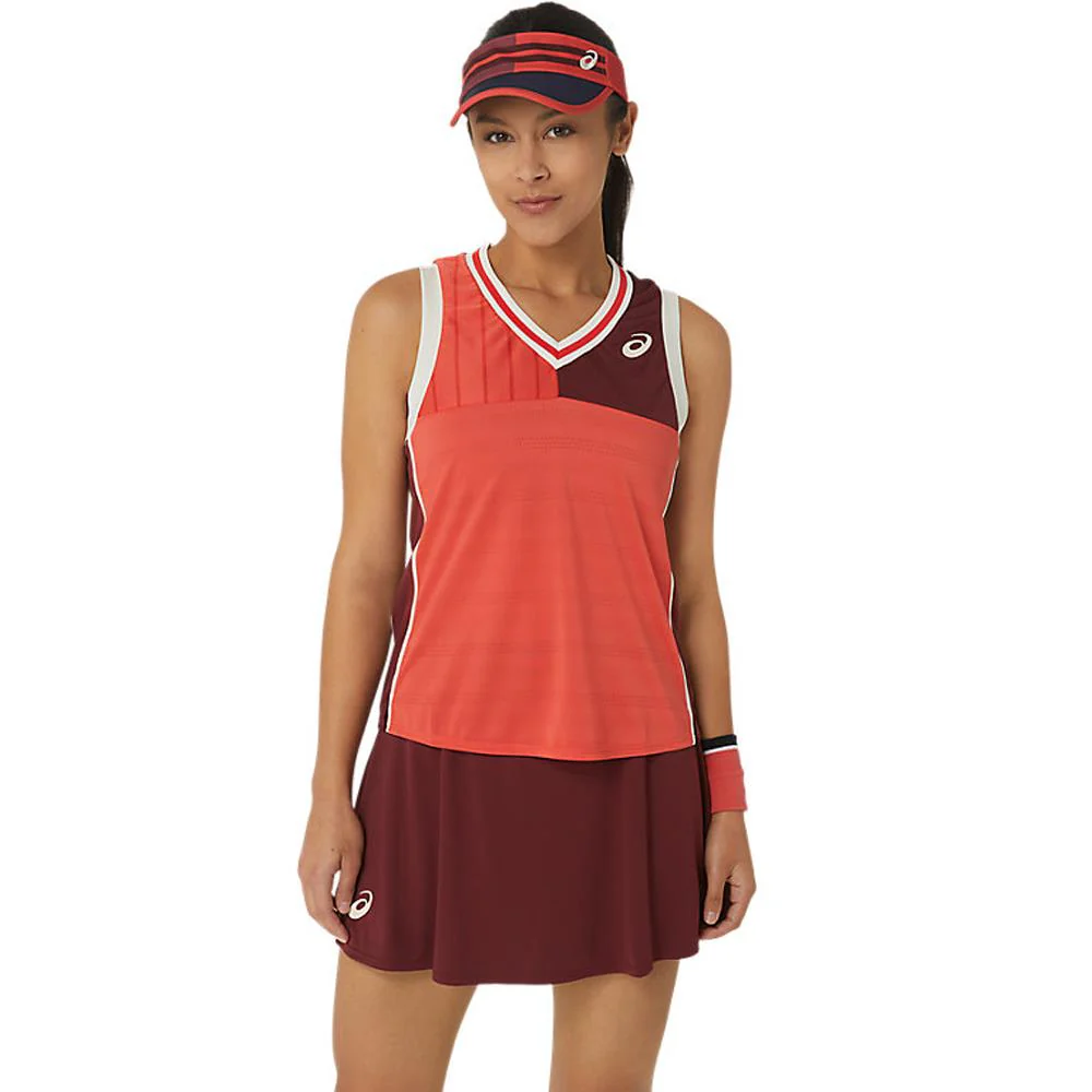 Asics Women's Match Tank - Red Snapper - Image 3