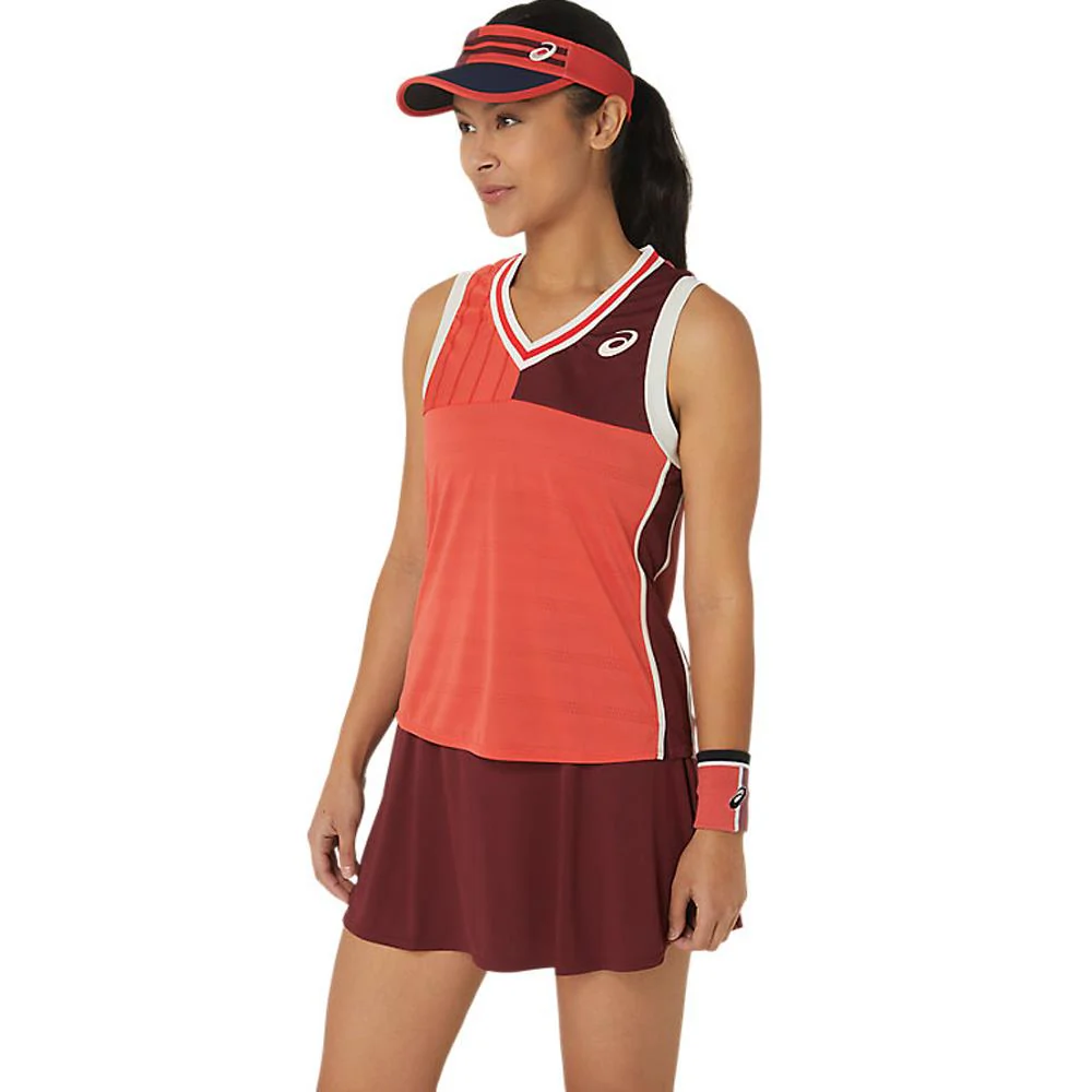 Asics Women's Match Tank - Red Snapper - Image 5