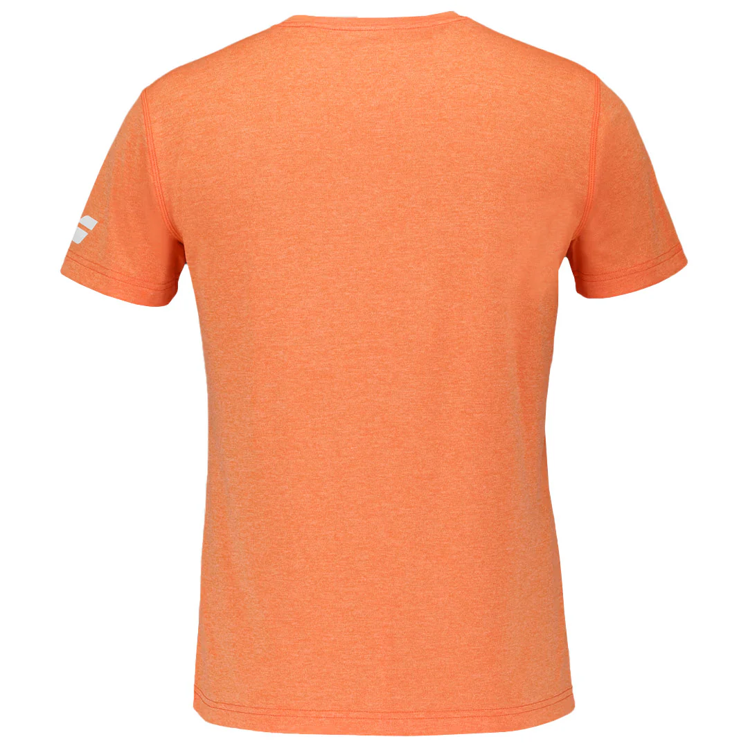 Babolat Men's Exercise Graphic Tee - Vibrant Orange Heather - Image 3