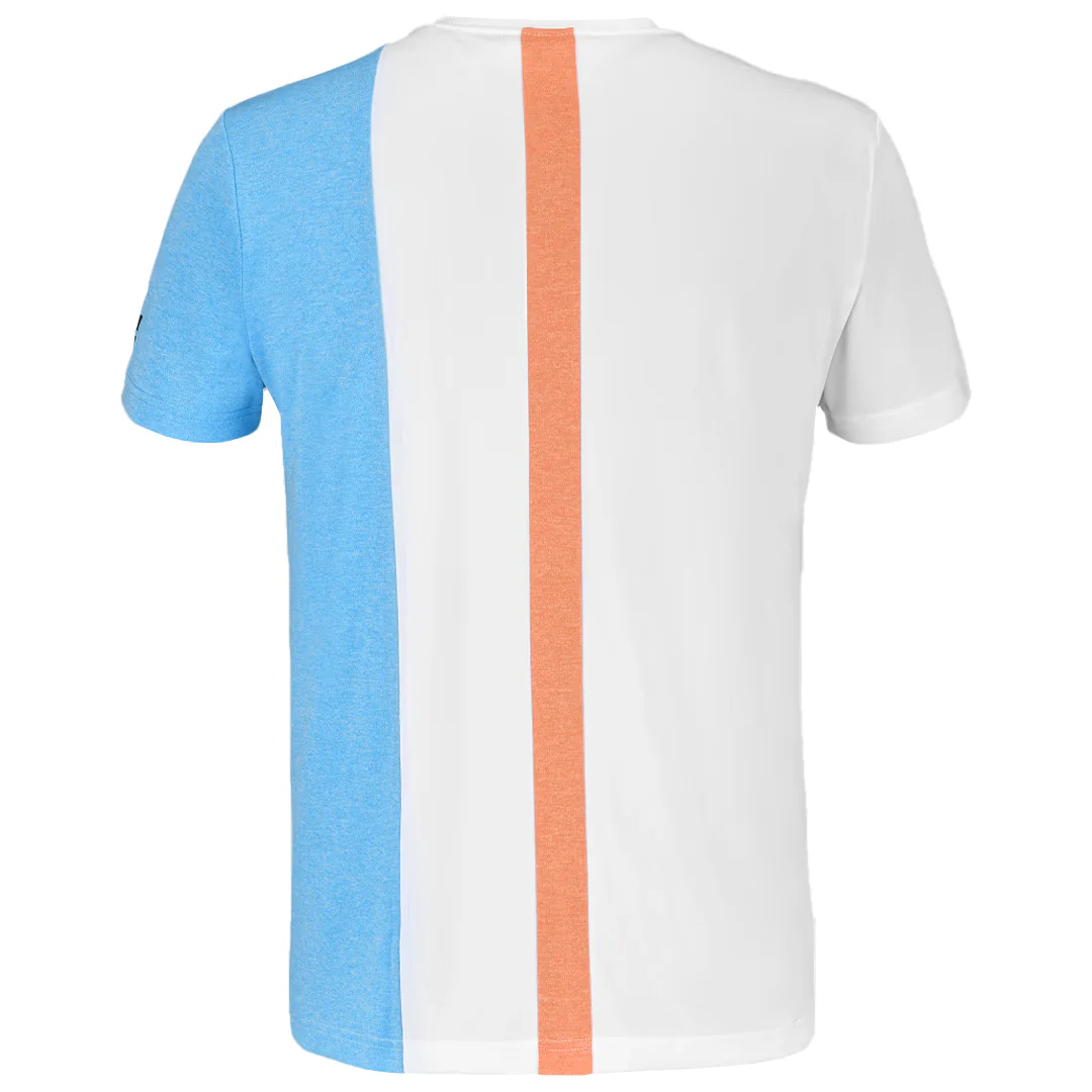 Babolat Men's Play Crew Neck Tee - White/Blue Heather - Image 3