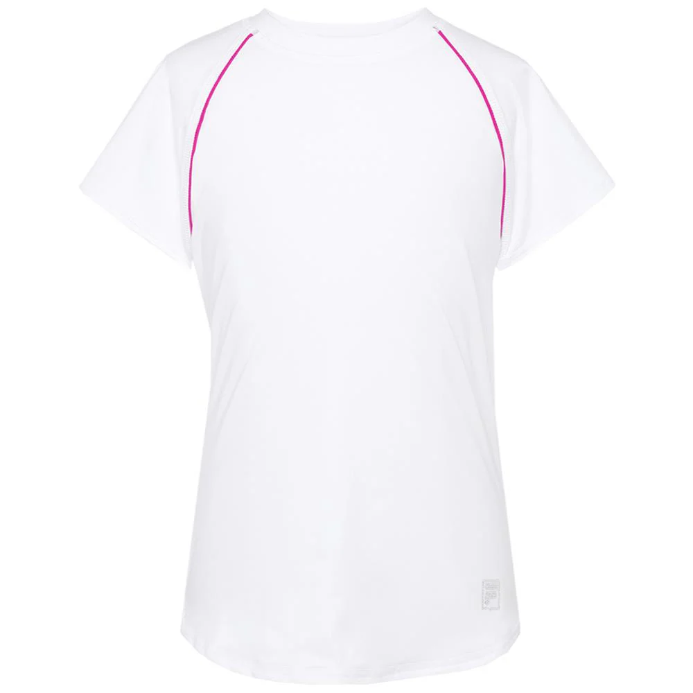 Fila Girls Core Short Sleeve - White/Pink Glow