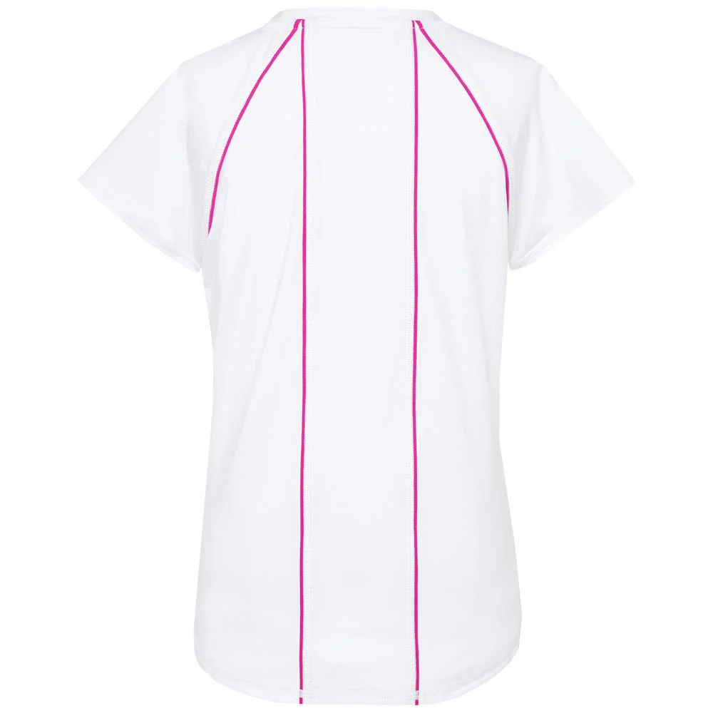 Fila Girls Core Short Sleeve - White/Pink Glow - Image 2