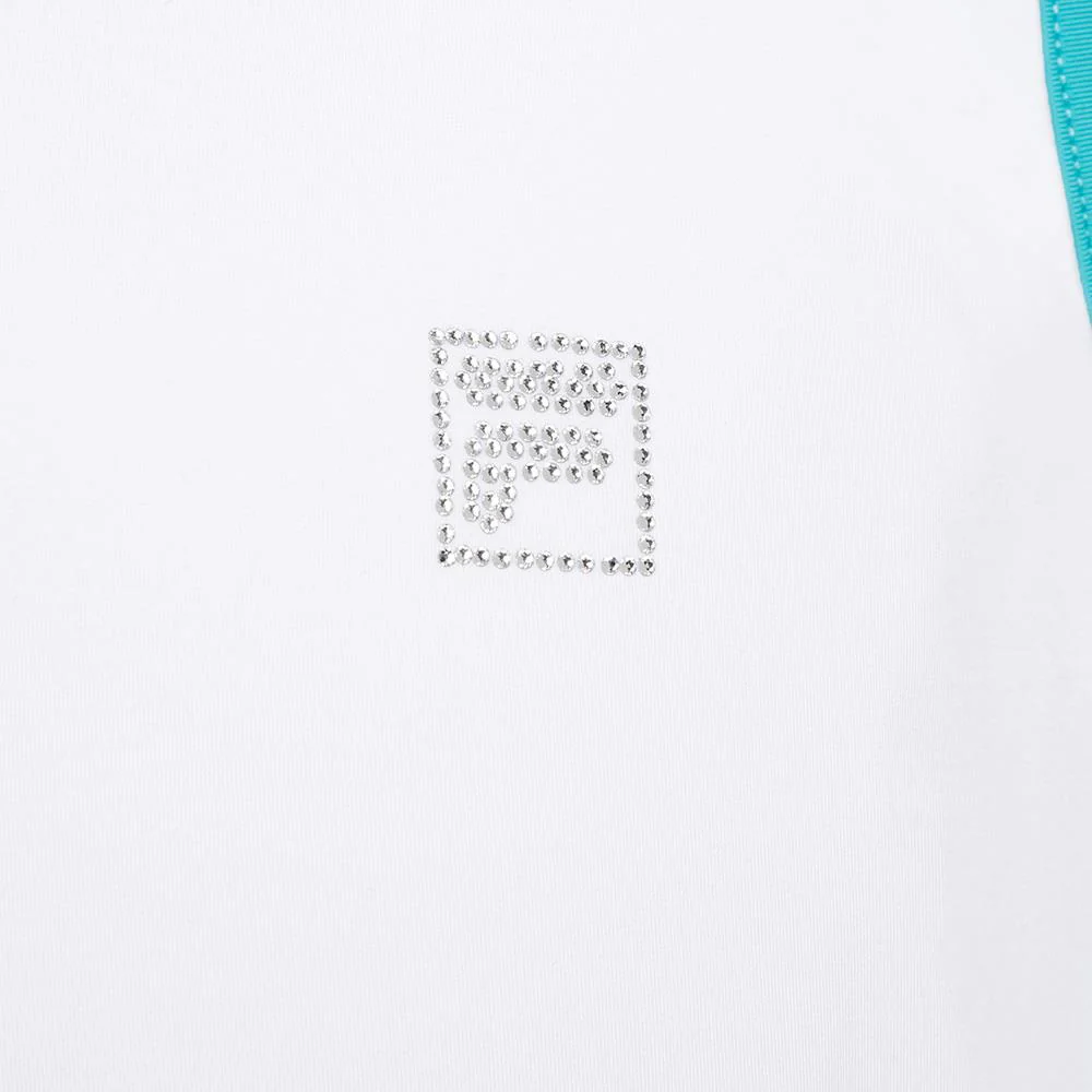 Fila Girls Full Coverage Tank - White/Blue Radiance - Image 3