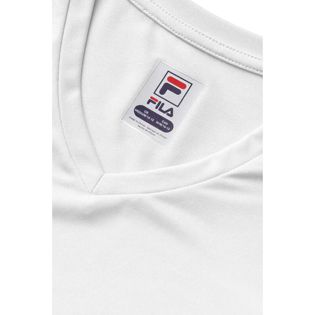 Fila Girls Short Sleeve Performance Top - White - Image 3