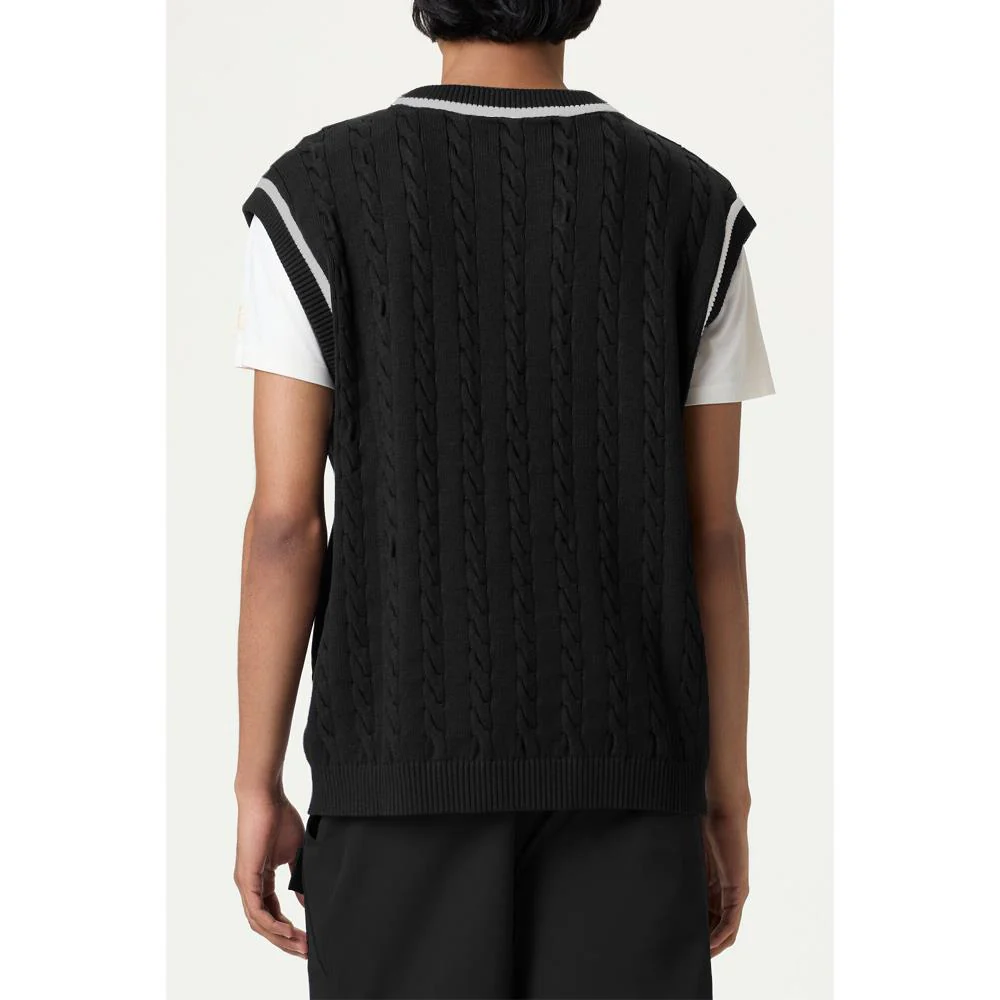Fila Men's Baseline Cable Knit Vest - Black - Image 3