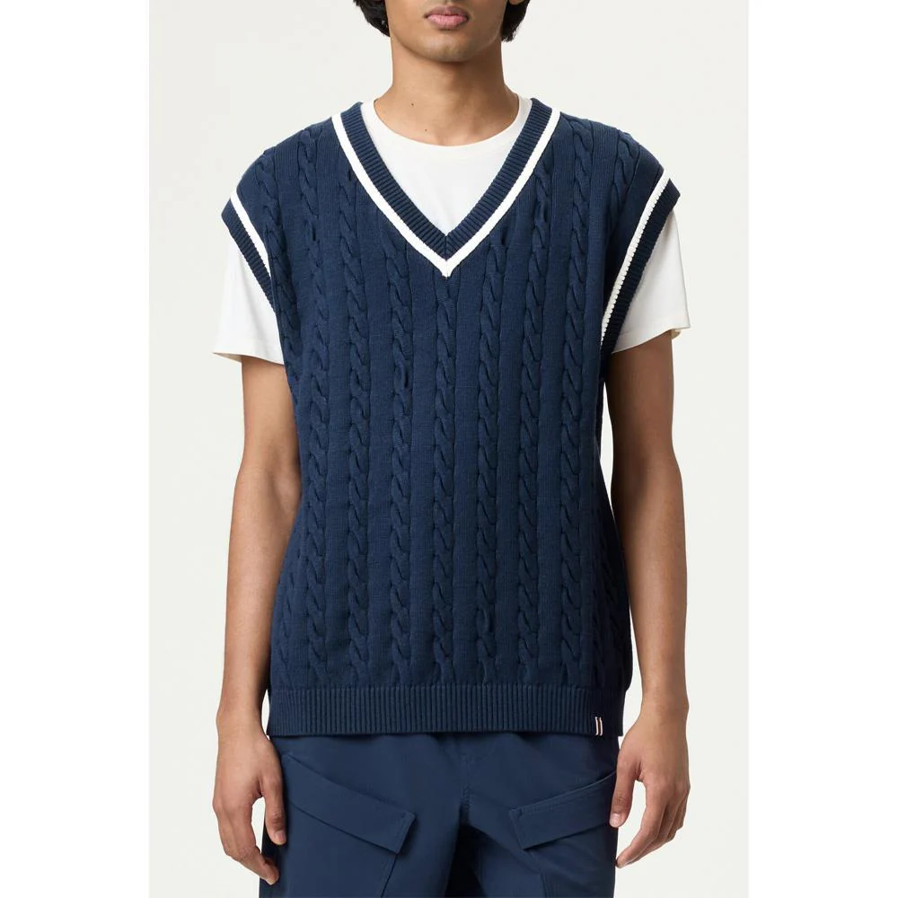 Fila Men's Baseline Cable Knit Vest - Fila Navy - Image 2