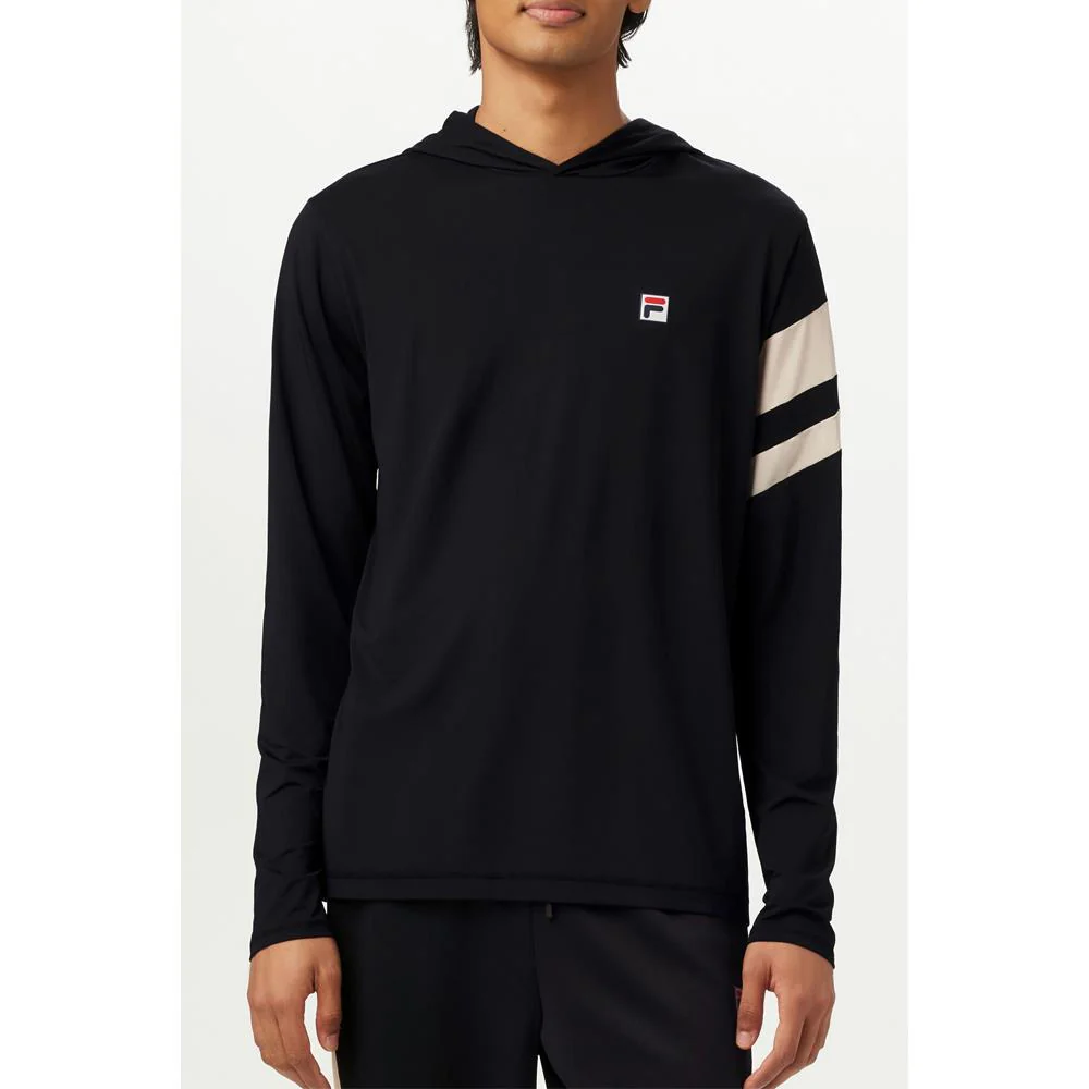 Fila Men's Essentials Longsleeve Hoody - Black/Angora - Image 2