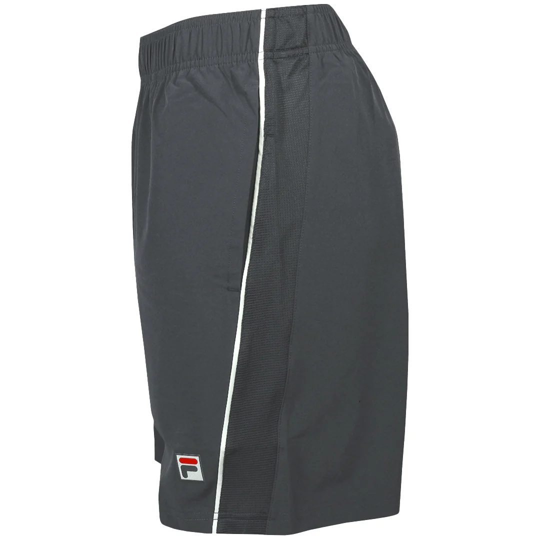 Fila Men's Pickleball Piped Stretch Woven Short - Ebony - Image 2