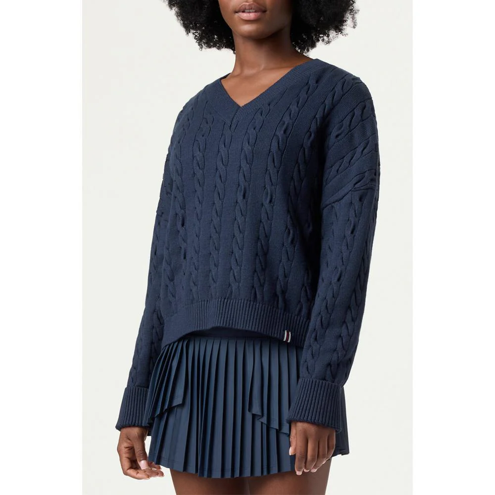 Fila Women's Baseline Chunky V-Neck Sweater - Fila Navy - Image 2