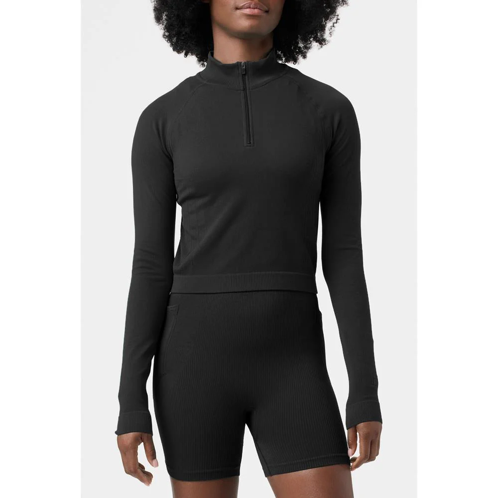 Fila Women's Casa Breakpoint Seamless Quarter Zip – Black - Image 2
