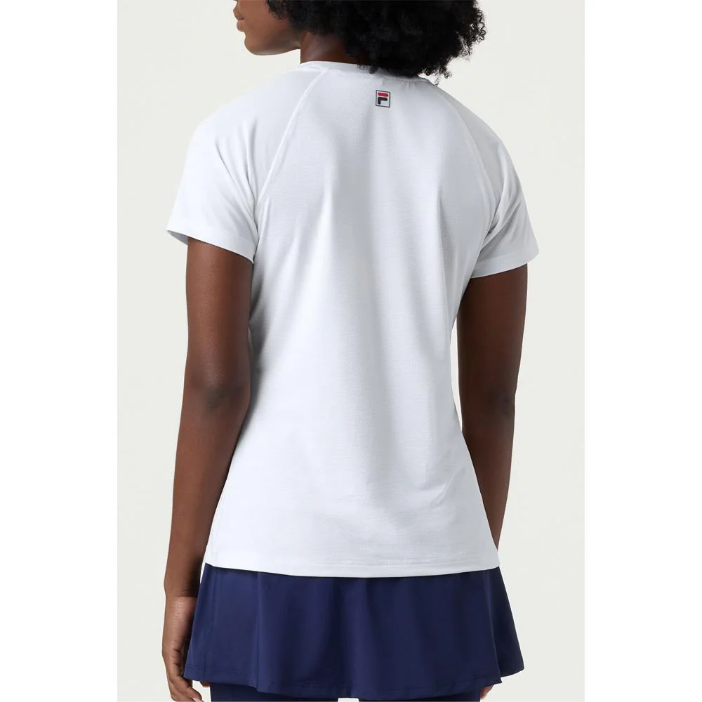 Fila Women's Essentials Short Sleeve Top - White - Image 3