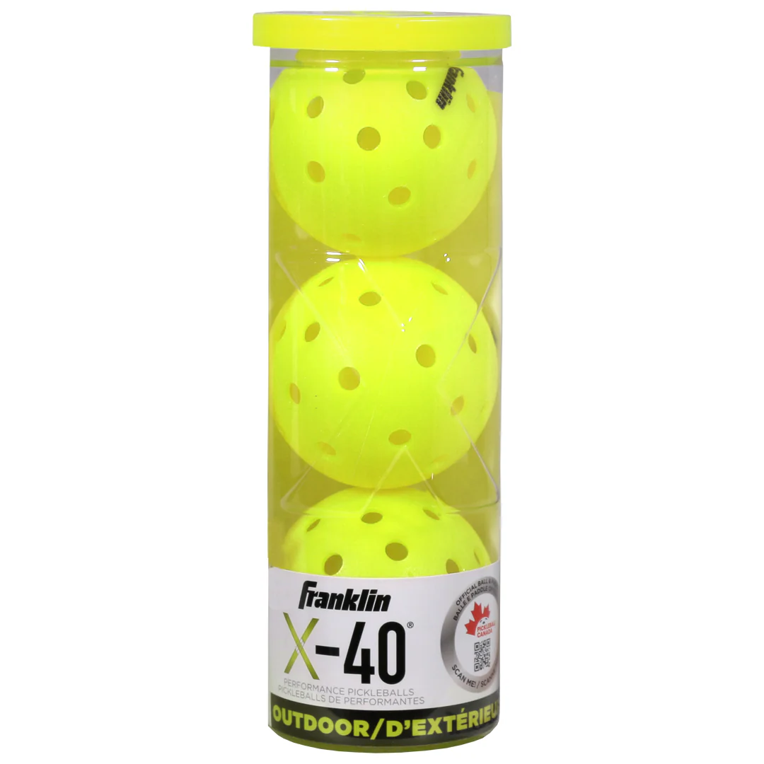 Franklin Pickleball X-40 Outdoor 3 Pack - Optic Yellow