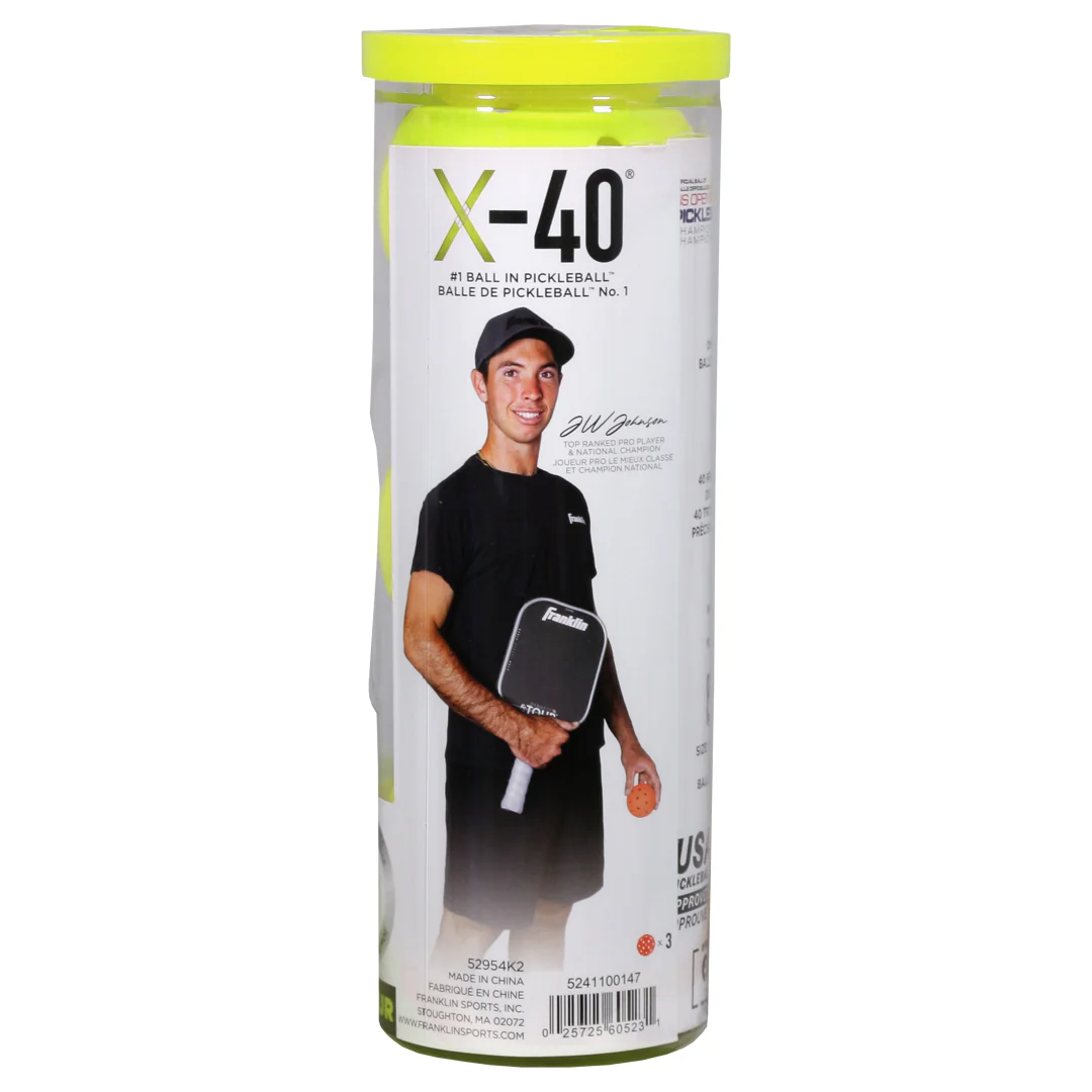 Franklin Pickleball X-40 Outdoor 3 Pack - Optic Yellow - Image 2